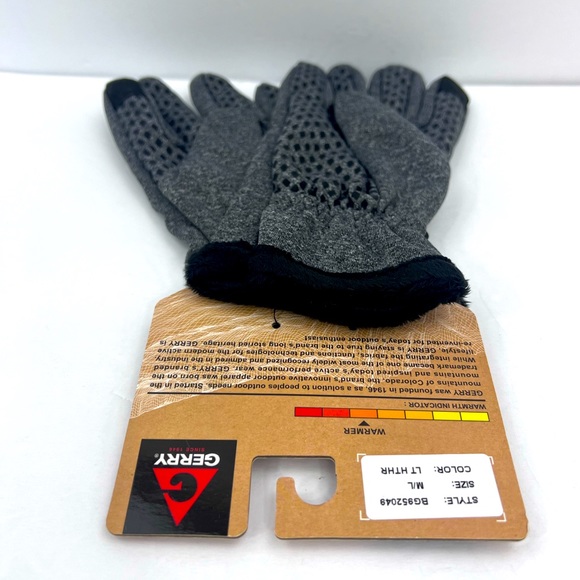 GERRY, GREY COLOR WOMEN’S GLOVES,M/L WATER RESISTANCE,WIND PROOF,COLD PROTECTION - Picture 14 of 16